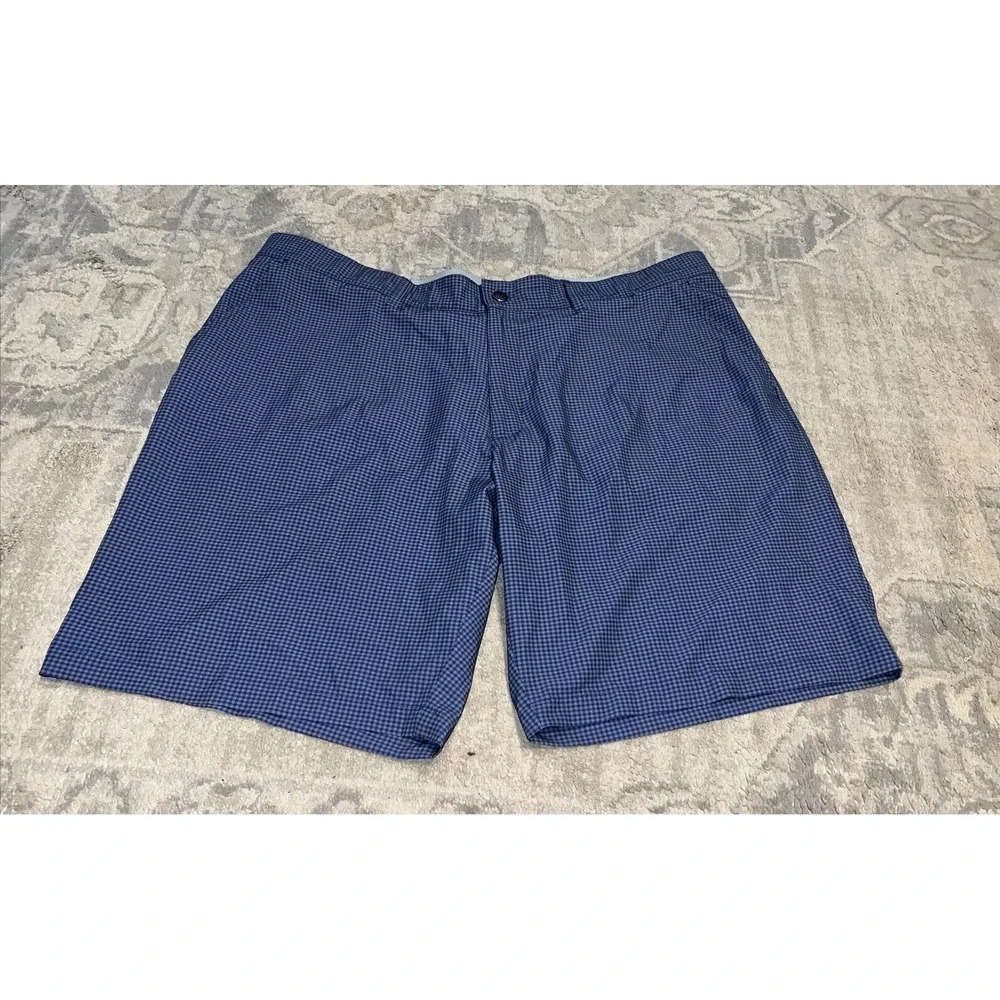 Adidas Men's Golf Shorts Stretch Performance Blue Check Size‎ 40